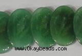 CTD23 Top drilled 20*30mm oval green aventurine beads wholesale