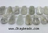 CTD2331 Top drilled 16*18mm - 20*30mm freeform white moonstone beads