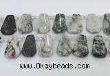 CTD2343 Top drilled 16*18mm - 20*30mm faceted freeform jade beads