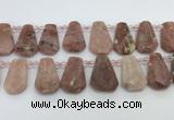 CTD2349 Top drilled 16*18mm - 20*30mm faceted freeform gemstone beads