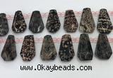 CTD2351 Top drilled 16*18mm - 20*30mm freeform red snowflake obsidian beads