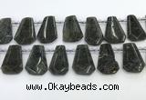 CTD2353 Top drilled 16*18mm - 20*30mm faceted freeform labradorite beads