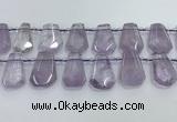 CTD2355 Top drilled 16*18mm - 20*30mm faceted freeform amethyst beads