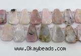 CTD2359 Top drilled 16*18mm - 20*30mm freeform pink opal beads