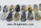 CTD2367 Top drilled 16*18mm - 20*30mm freeform montana agate beads