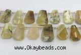 CTD2368 Top drilled 16*18mm - 20*30mm freeform yellow opal beads