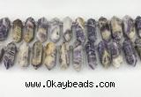 CTD2395 Top drilled 13*30mm - 14*42mm sticks charoite beads