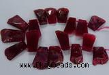 CTD2558 Top drilled 20*35mm - 30*45mm freeform agate gemstone beads