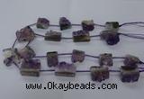 CTD2571 15.5 inches 20*22mm - 25*30mm freeform druzy amethyst beads