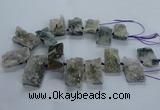 CTD2574 Top drilled 15*22mm - 25*45mm freeform druzy amethyst beads