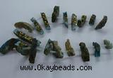 CTD2583 Top drilled 10*30mm - 10*50mm sticks plated druzy agate beads