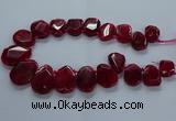 CTD2587 Top drilled 20*25mm - 30*40mm faceted freeform agate beads