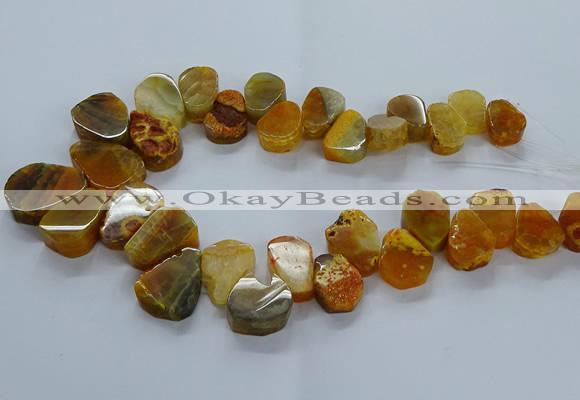 CTD2601 Top drilled 13*18mm - 23*33mm freeform agate beads