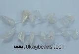 CTD2620 Top drilled 10*25mm - 20*45mm nuggets plated druzy quartz beads