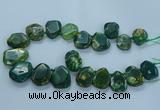 CTD2644 Top drilled 20*25mm - 30*40mm faceted freeform agate beads