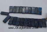 CTD2663 Top drilled 18*45mm - 20*48mm rectangle sea sediment jasper beads