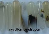 CTD2682 Top drilled 8*25mm - 10*50mm bullet montana agate beads