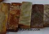 CTD2689 Top drilled 16*22mm - 16*55mm rectangle agate beads