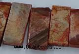 CTD2691 Top drilled 16*22mm - 16*55mm rectangle agate beads