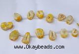 CTD2711 15.5 inches 20*30mm - 35*45mm freeform druzy agate beads