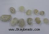 CTD2718 15.5 inches 25*30mm - 35*55mm freeform druzy agate beads