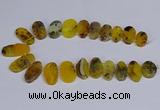 CTD2741 Top drilled 15*25mm - 20*40mm freeform agate beads