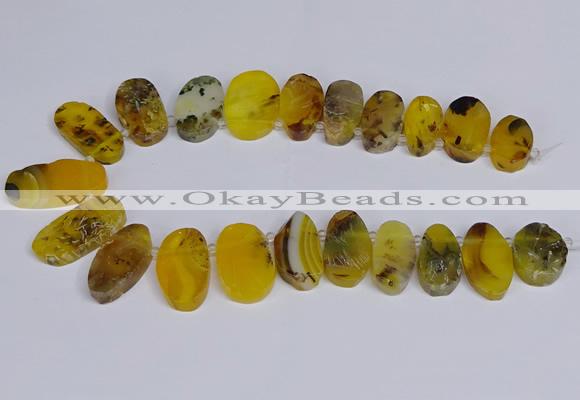 CTD2741 Top drilled 15*25mm - 20*40mm freeform agate beads