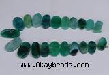 CTD2748 Top drilled 18*25mm - 22*40mm freeform agate beads