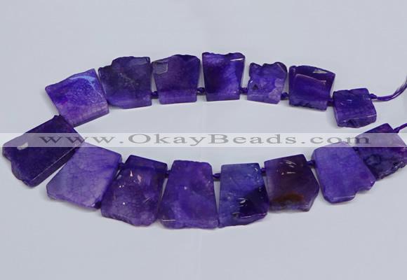 CTD2755 Top drilled 25*30mm - 35*45mm freeform agate beads