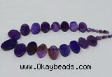 CTD2782 Top drilled 15*25mm - 25*40mm oval agate gemstone beads