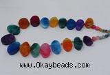 CTD2786 Top drilled 15*25mm - 25*40mm oval agate gemstone beads