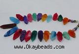 CTD2816 Top drilled 15*30mm - 15*45mm sticks agate gemstone beads