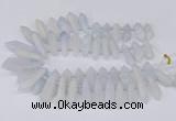 CTD2850 Top drilled 10*20mm - 15*50mm sticks plated quartz beads