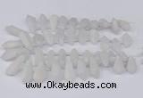 CTD2860 Top drilled 15*20mm - 22*50mm sticks plated quartz beads