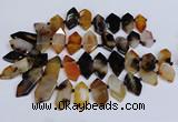 CTD2871 Top drilled 12*25mm - 18*45mm sticks agate gemstone beads