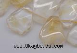 CTD302 Top drilled 15*20mm - 20*25mm freeform citrine gemstone beads