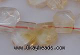 CTD315 Top drilled 15*18mm - 18*20mm faceted freeform citrine beads