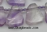 CTD336 Top drilled 15*20mm - 25*30mm freeform amethyst beads