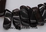 CTD350 Top drilled 10*28mm - 10*50mm wand smoky quartz beads