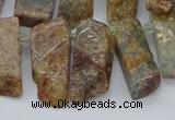 CTD3501 Top drilled 10*25mm - 10*45mm sticks ghost gemstone beads