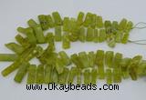 CTD3520 Top drilled 10*20mm - 12*40mm sticks Korean jade beads