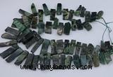 CTD3521 Top drilled 10*20mm - 12*40mm sticks kambaba jasper beads