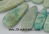 CTD3530 Top drilled 10*22mm - 15*45mm freeform amazonite beads