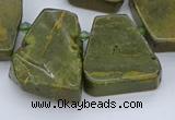 CTD3538 Top drilled 15*20mm - 25*30mm freeform ocean jasper beads