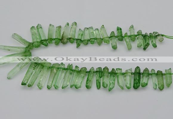 CTD3549 Top drilled 6*20mm - 8*35mm sticks quartz beads wholesale