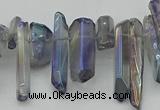 CTD3551 Top drilled 10*20mm - 12*30mm sticks plated quartz beads