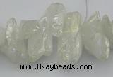 CTD3553 Top drilled 10*20mm - 12*30mm sticks plated quartz beads