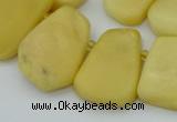 CTD3572 Top drilled 15*18mm - 22*30mm freeform yellow jade beads