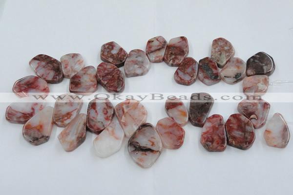 CTD360 Top drilled 18*25mm - 25*35mm freeform agate gemstone beads