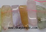 CTD367 Top drilled 10*25mm - 10*45mm wand multicolor quartz beads